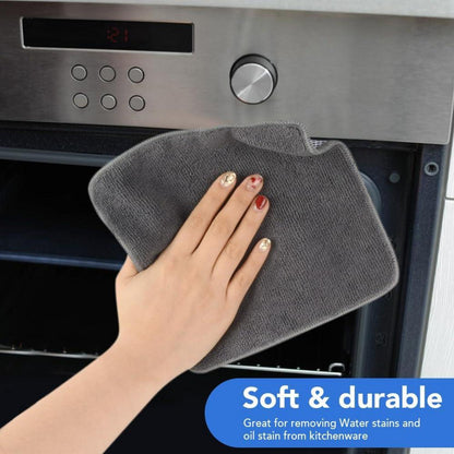 Microfaser Spültücher Spüllappen 8er Set waschbar 20x20 cm Grau