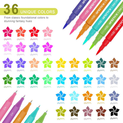36 Farben Kunstmarker Doppelspitze Pinsel Feine