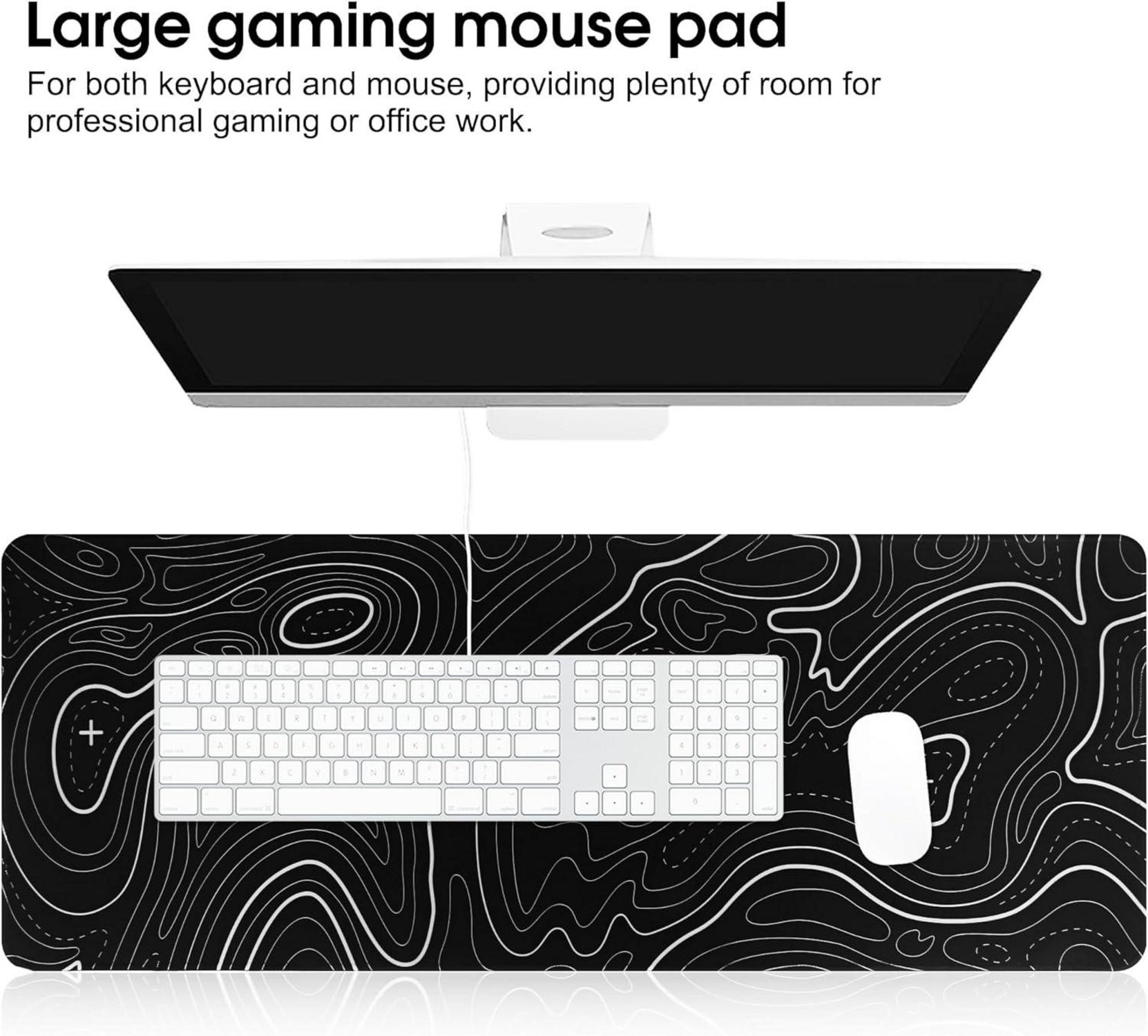 HoYiXi Mauspad XXL 800x300x3mm Gaming Mausmatte Schwarz
