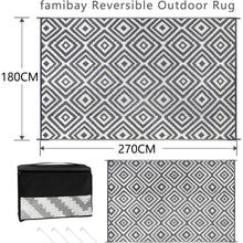 Wetterfester Outdoor Teppich Grau 180x270 cm – Wasserfest & Leicht