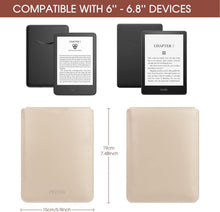 Lederhülle für 6,8 Zoll E-Book Reader, Weiß, HoYiXi