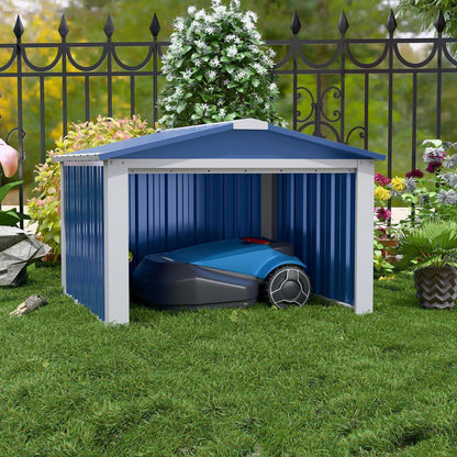 Metall Mähroboter Garage mit Satteldach – Schutz & Stauraum
