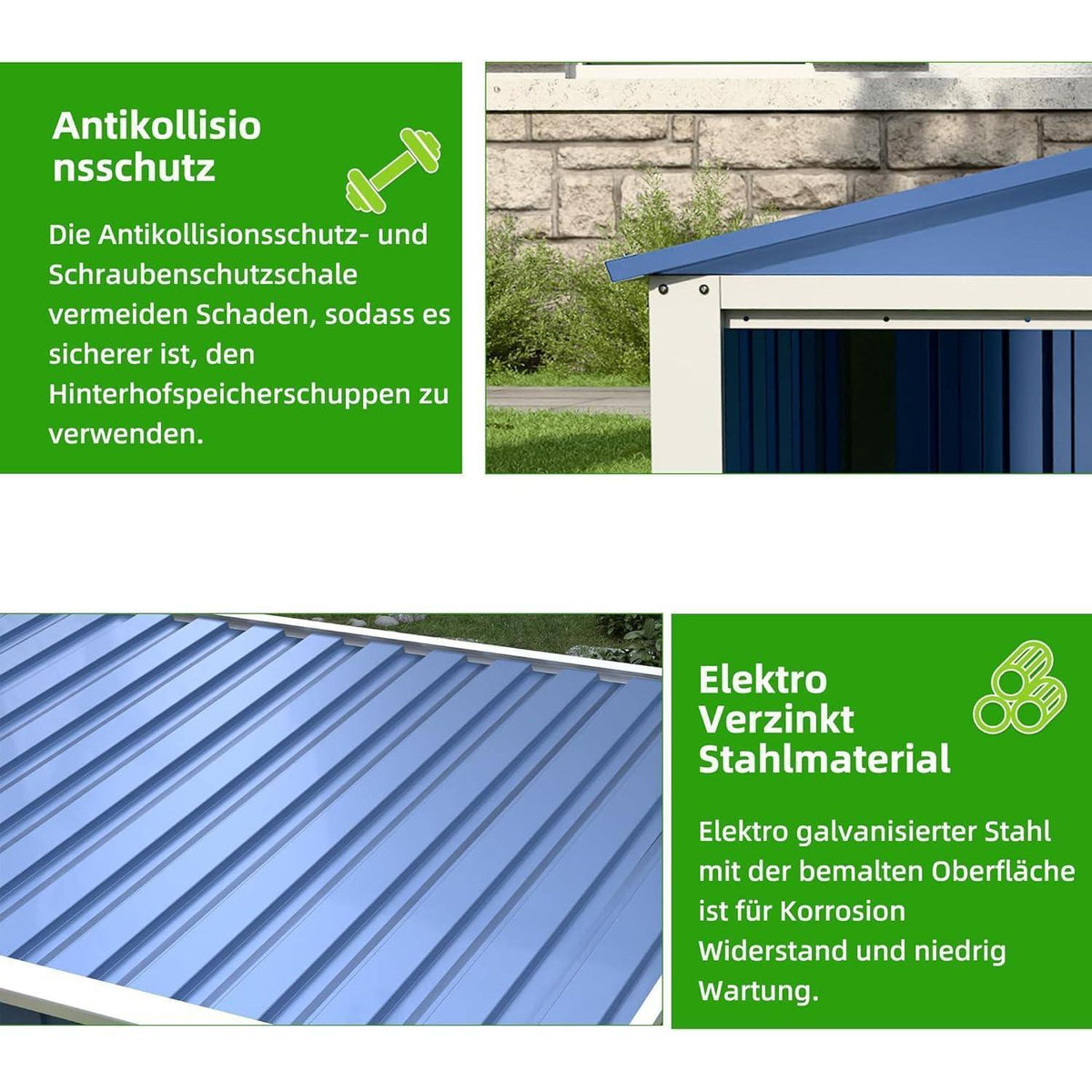 Metall Mähroboter Garage mit Satteldach – Schutz & Stauraum