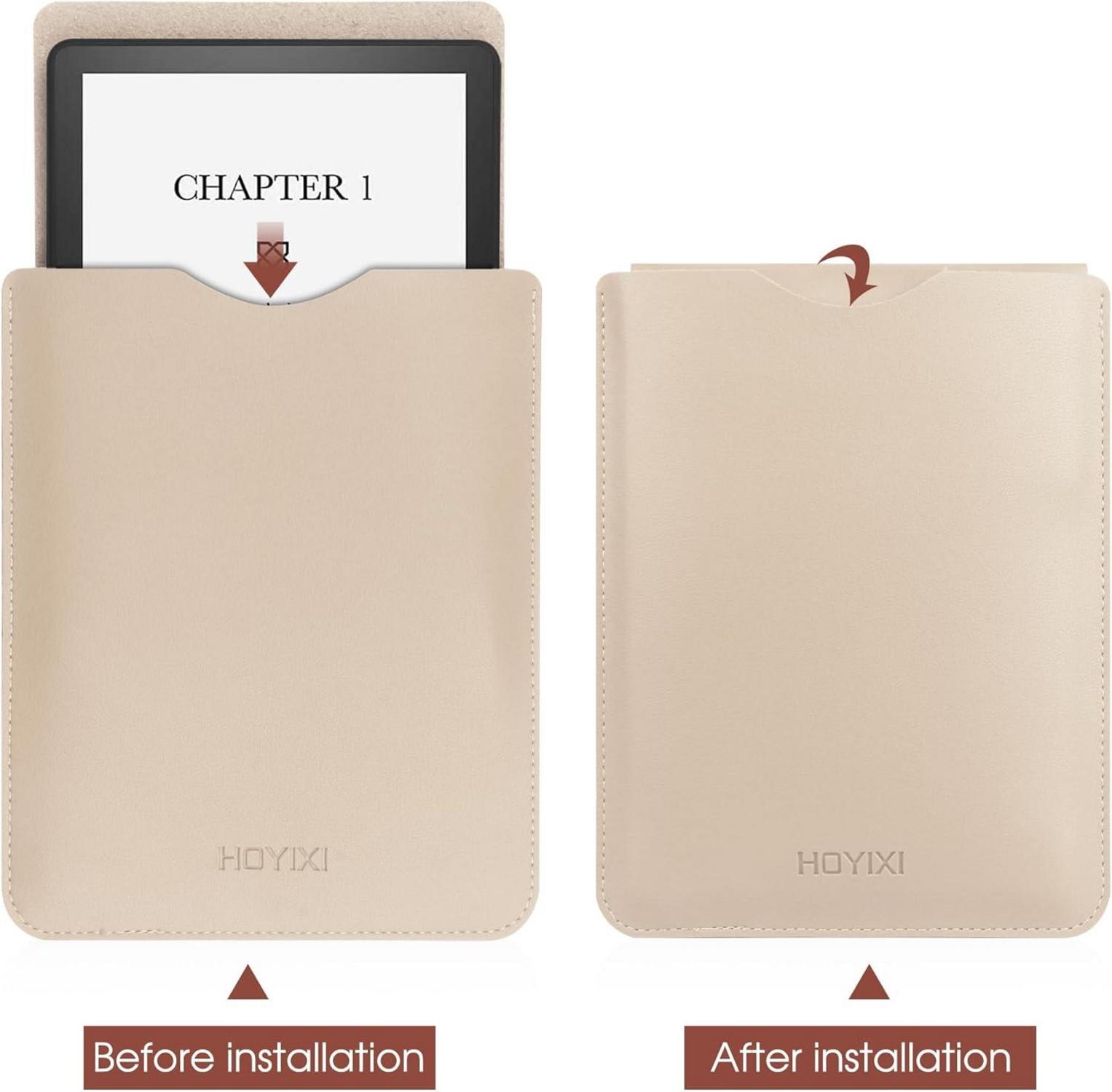 E-Book Reader Hülle 6 Zoll Weiß Leder Schutzhülle Flip-In Design