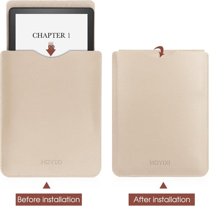 E-Book Reader Hülle 6 Zoll Weiß Leder Schutzhülle Flip-In Design