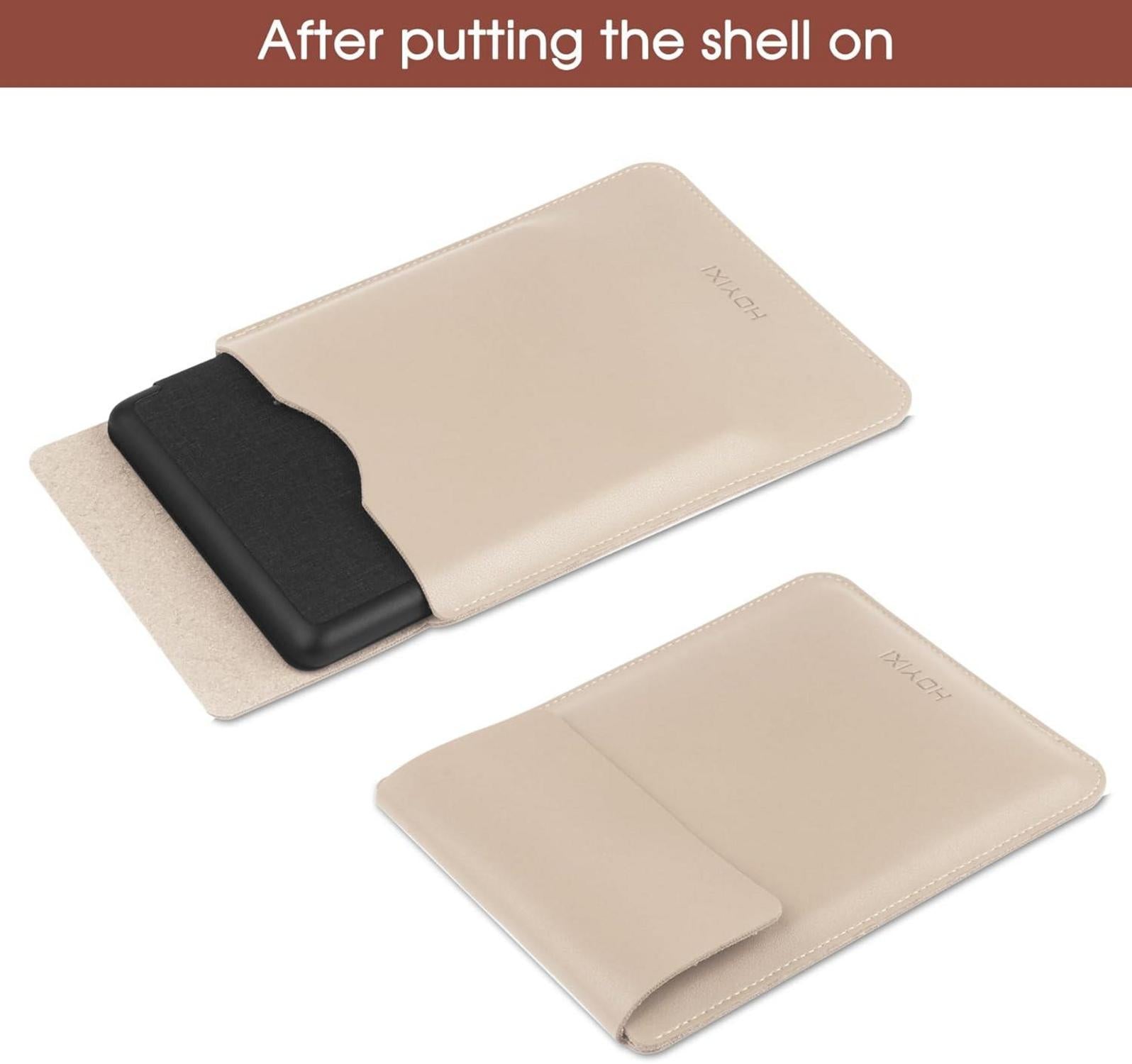 E-Reader Hülle 6 Zoll Leder Schutzhülle Weiß Flip-In Design