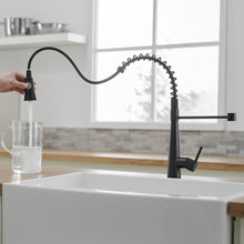 Wasserhahn Küche Schwarz Hochdruck mit herausziehbarer Brause