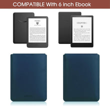 HoYiXi 6 Zoll E-Book Reader Hülle Leder Schutzhülle Blau
