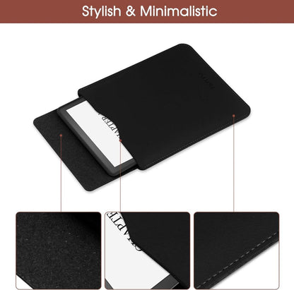 HoYiXi 6,8 Zoll Schwarz E-Book Reader Lederhülle Schutzhülle Tasche