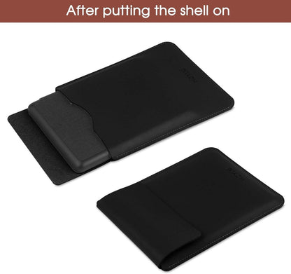 E-Reader Schutzhülle Leder 6,8 Zoll Schwarz Flip-In