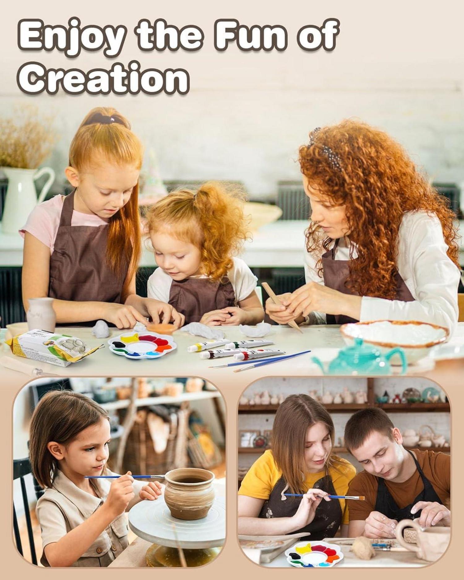DIY Ton-Set für Kinder und Erwachsene mit Werkzeugen, Farben und
