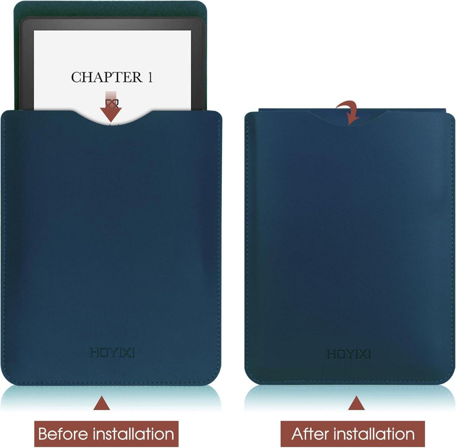 Leder Schutzhülle für 6,8 Zoll E-Book Reader - Blau