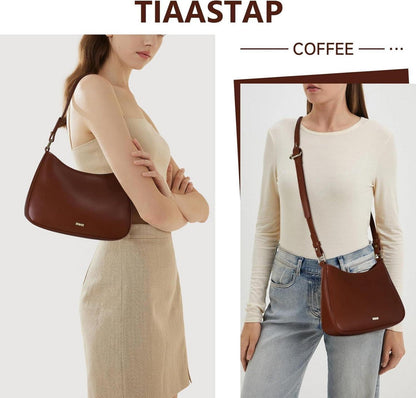 TIAASTAP Damen Handtasche Klein PU Leder Umhängetasche Y2K
