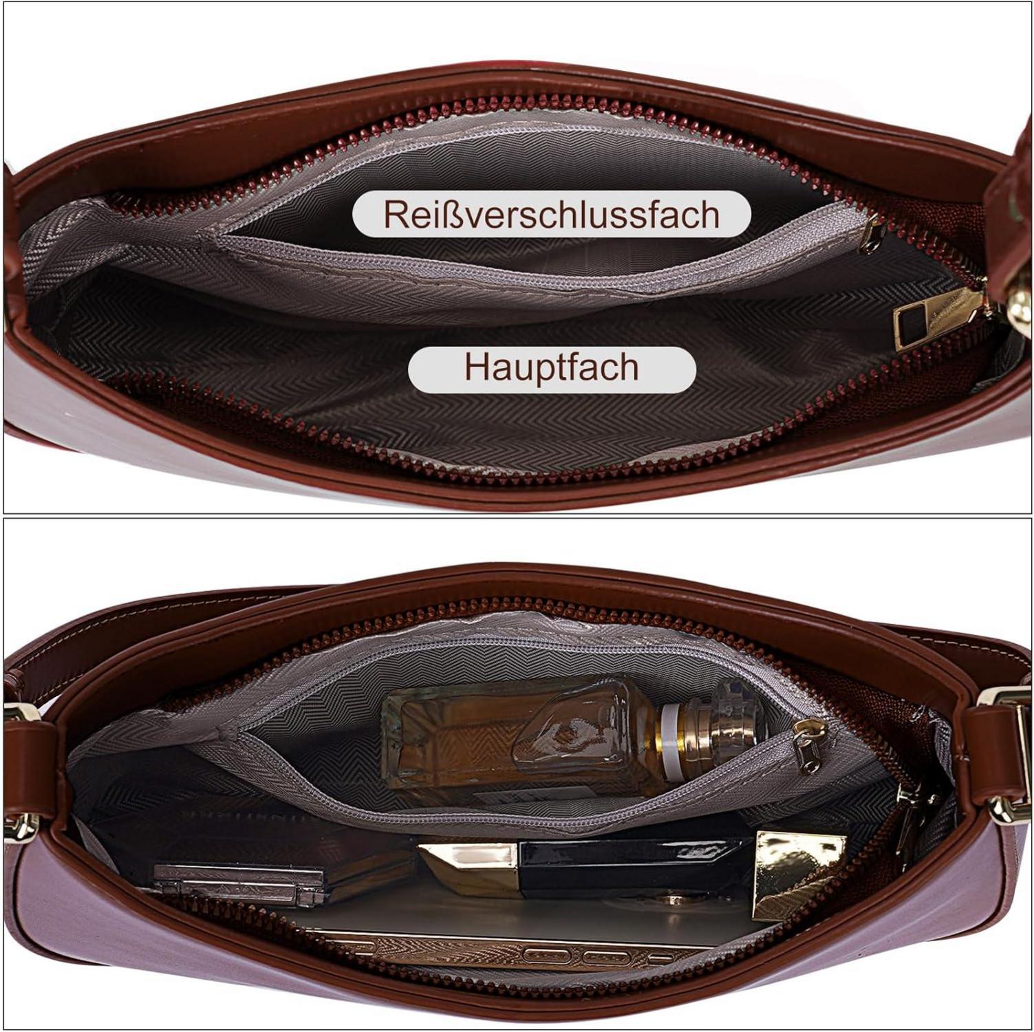 TIAASTAP Damen Handtasche PU Leder Hobo Schultertasche Y2K Design
