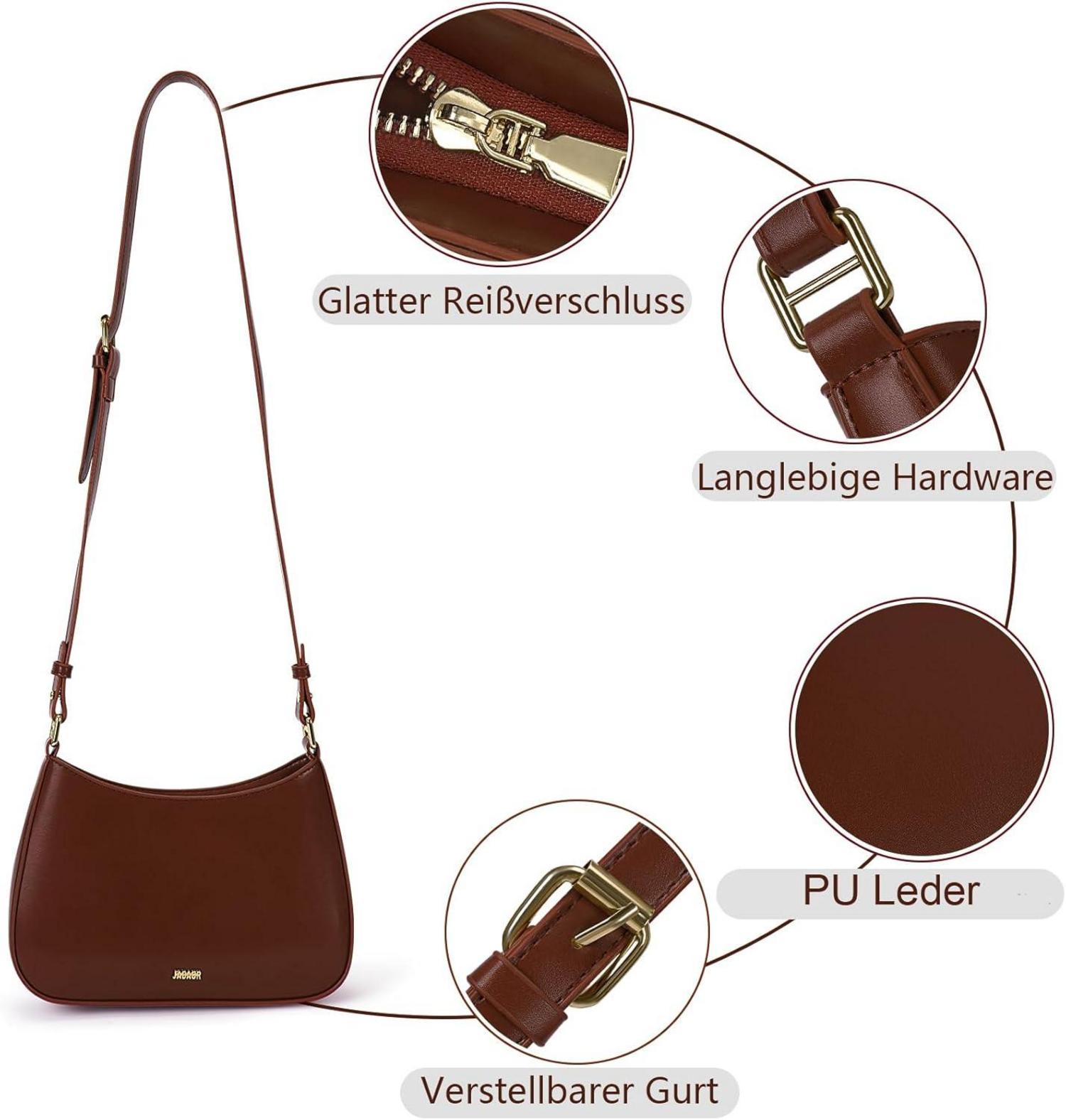 Damen Handtasche Hobo Bag Elegant PU Leder Schultertasche Y2K Trend