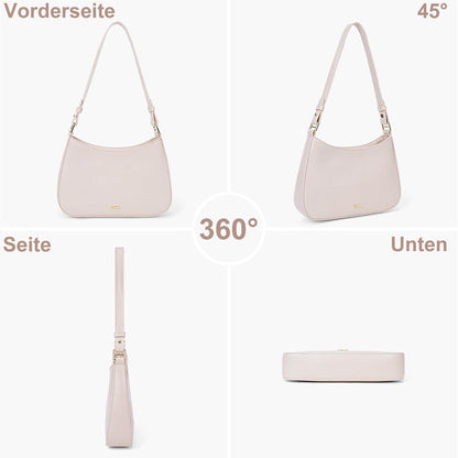 Elegante Damen Handtasche Hobo Bag Y2K Schultertasche Beige