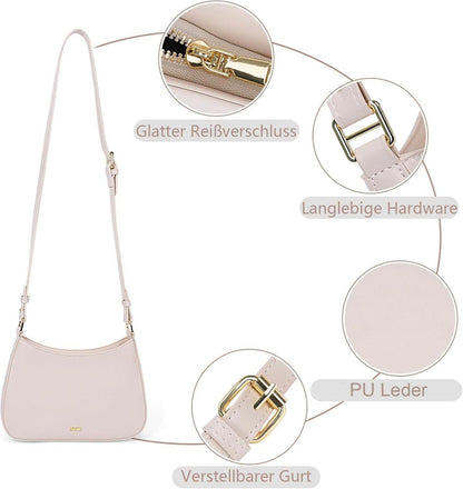 TIAASTAP Damen Tasche klein Hobo Bag Elegant Umhängetasche Y2K PU Leder