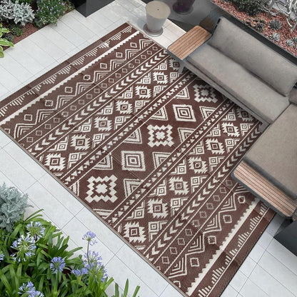 Outdoor Teppich Kunststoff Wendeteppich 150x245 cm Camping
