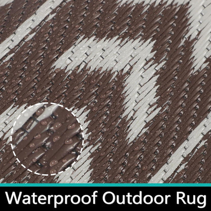 Outdoor Teppich Kunststoff Wendeteppich 150x245 cm Camping