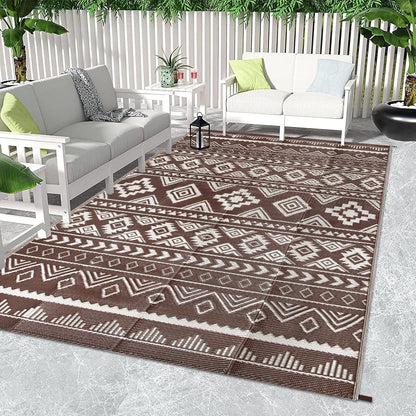 Famibay Outdoor Teppich 150 x 245 cm - Wetterfest und leicht zu reinigen