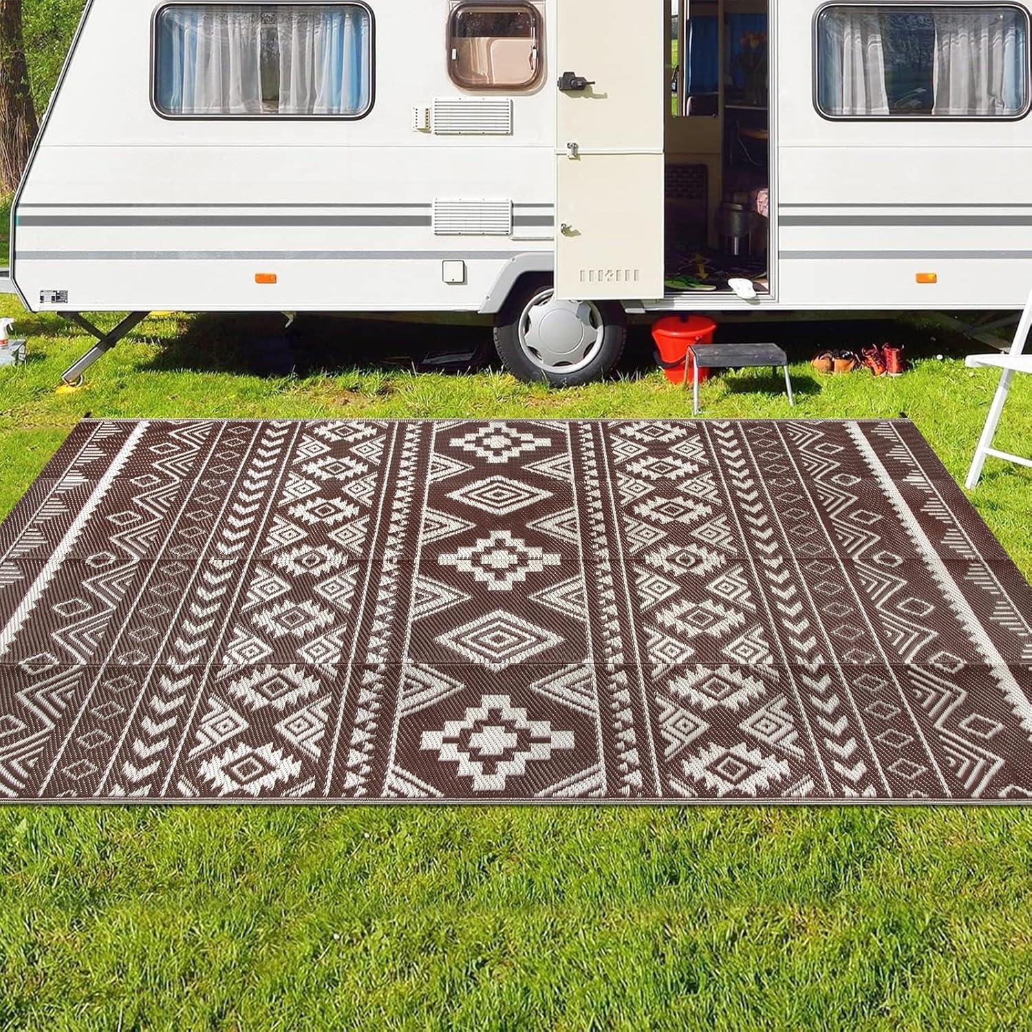 Outdoor Teppich Wetterfest Camping Balkon Picknick Gartenteppich