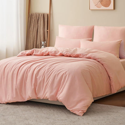 Bettwäsche 200x220 Rosa 3tlg. Mikrofaser Reißverschluss