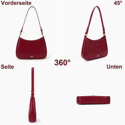 Hobo Bag Damen PU Leder Umhängetasche Schultertasche Y2K Elegante