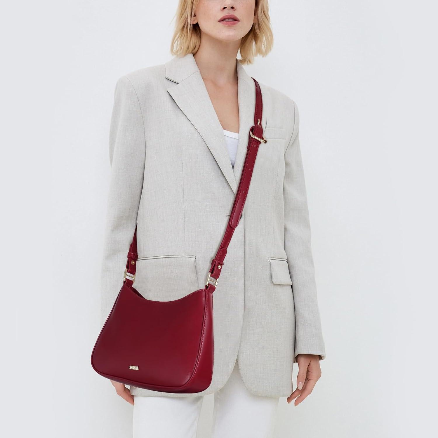 TIAASTAP Shoulder Bag Damen klein Hobo Bag Elegant Umhängetasche Rot
