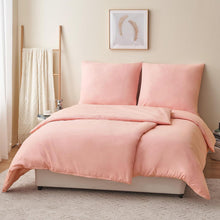 Bettwäsche Set 135x200 4teilig Rosa Mikrofaser Weich & Bügelfrei