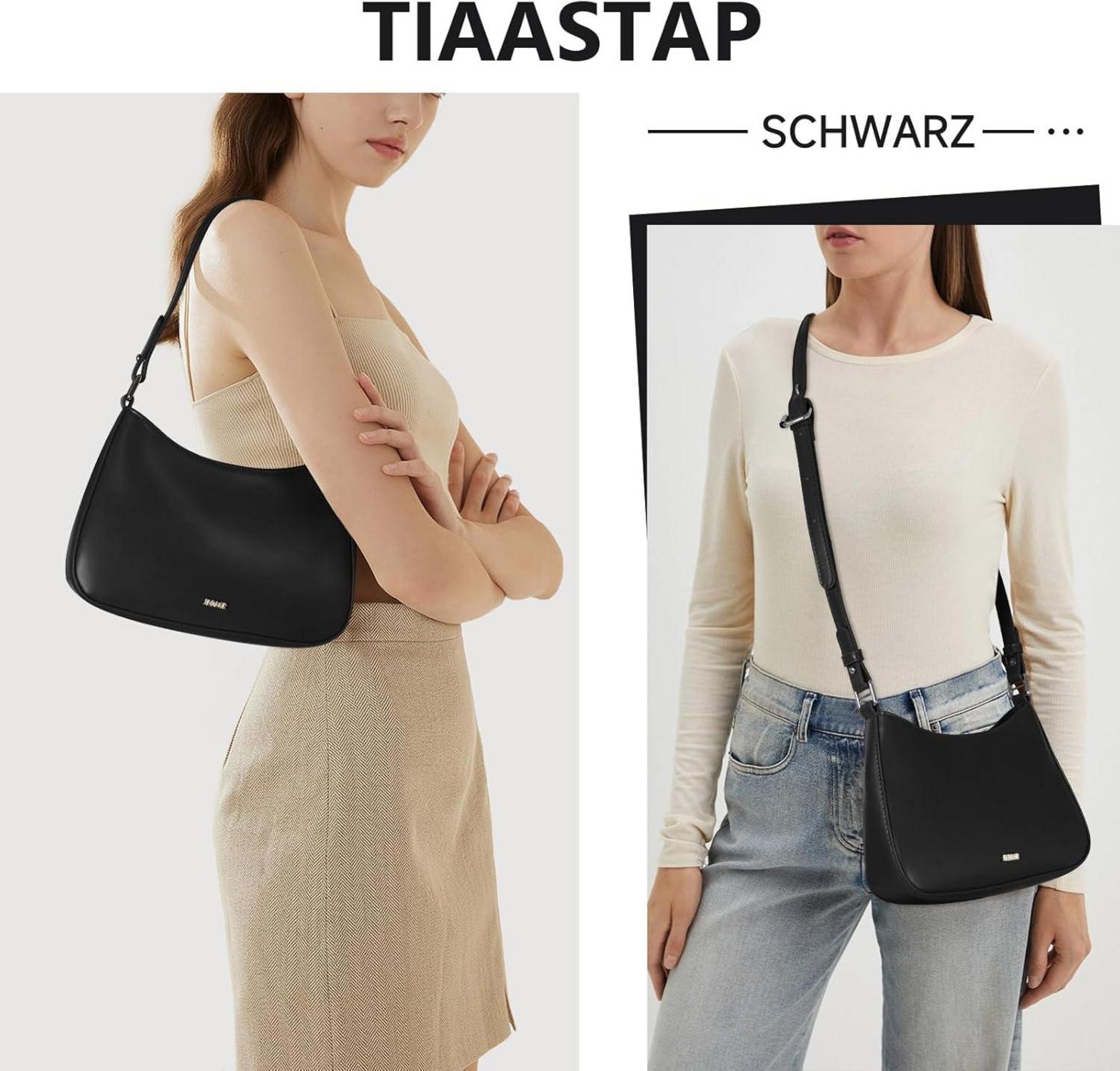 Hobo Bag Damen Klein Handtasche Umhängetasche PU Leder Y2K