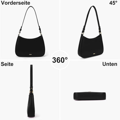 Kleine Damen Hobo Bag Umhängetasche PU Leder Schultertasche