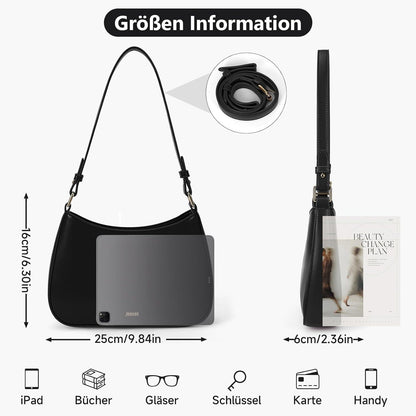 Y2K Damen Handtasche klein PU Leder Umhängetasche Schultertasche