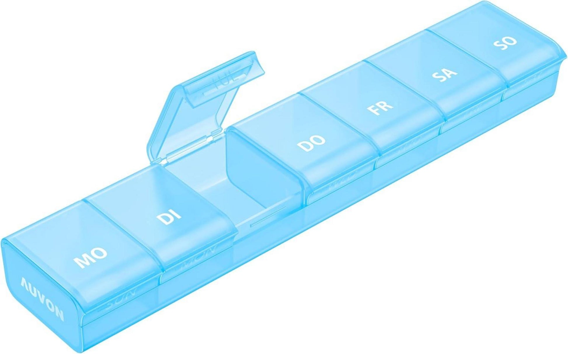 Pillendose 7 Tage mit verbessertem Design, Medikamentenbox BPA-frei in