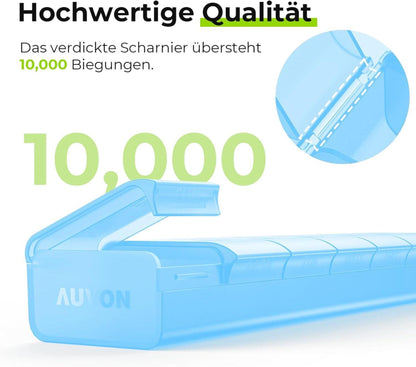 Tablettenbox 7 Tage Medikamentenbox BPA-frei tragbar Blau