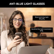 ZENOTTIC Blaulichtfilter Lesebrille Herren Eckig Anti-Glanz