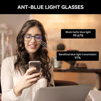 ZENOTTIC Blaulichtfilter Lesebrille Herren Eckig Anti-Glanz