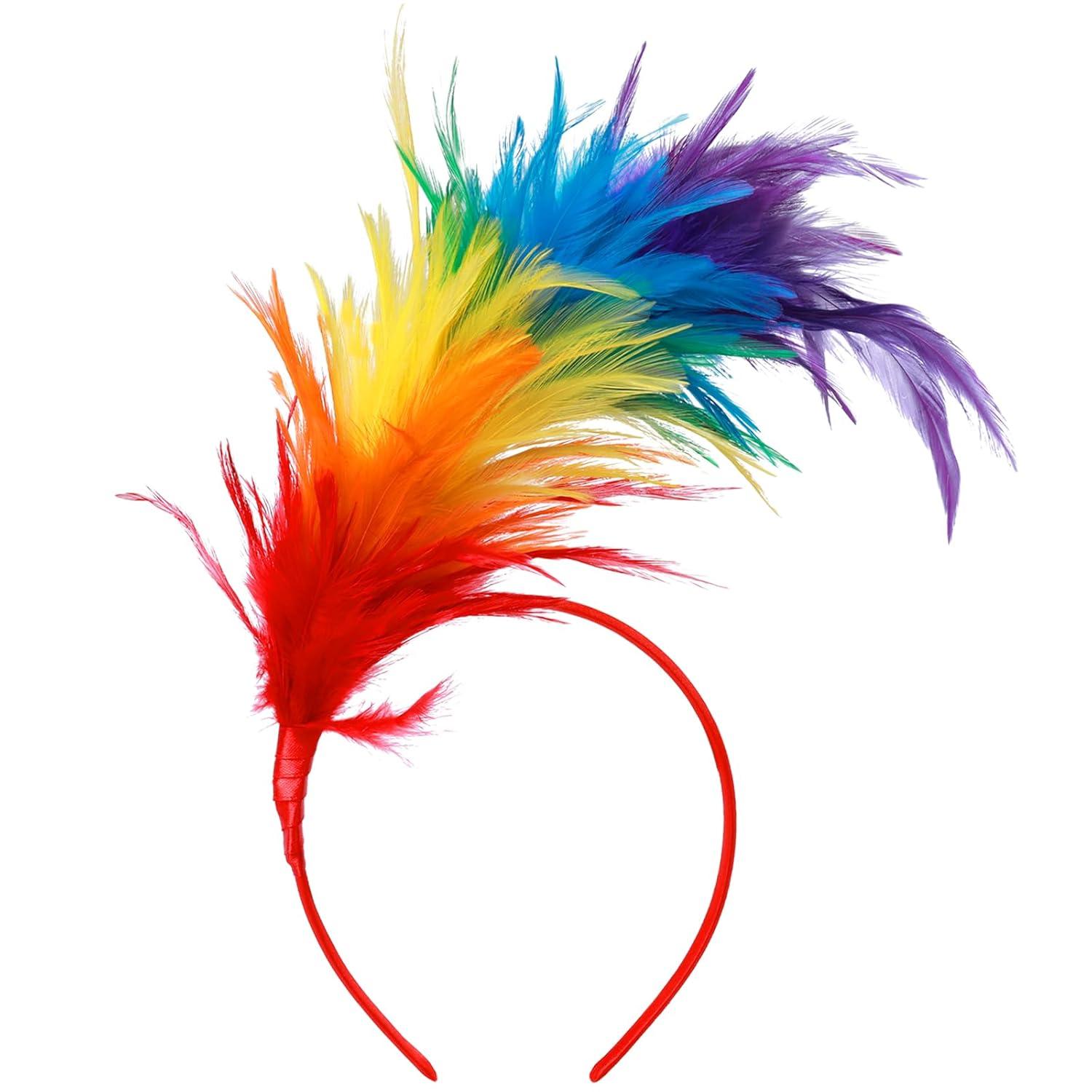 Buntes Feder Stirnband 20er Jahre Haarreif Karneval Cosplay