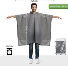 Wasserdichter Regenponcho für Damen und Herren, 2