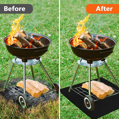 Feuerfeste Unterlage 50x50cm Hitzeschutzmatte BBQ Camping