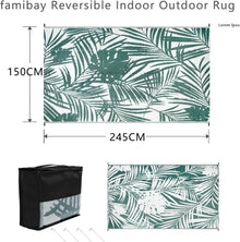 Outdoor Teppich 150 x 245 cm Grün-Weiß wasserfest faltbar