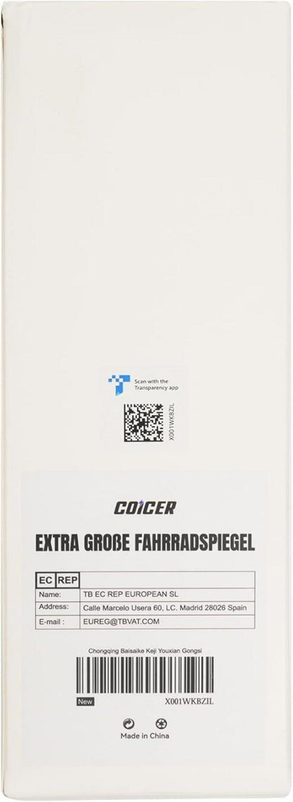 Fahrradspiegel Set für E-Bike & E-Scooter Lenker, 360° verstellbar, extra großer Spiegelfläche