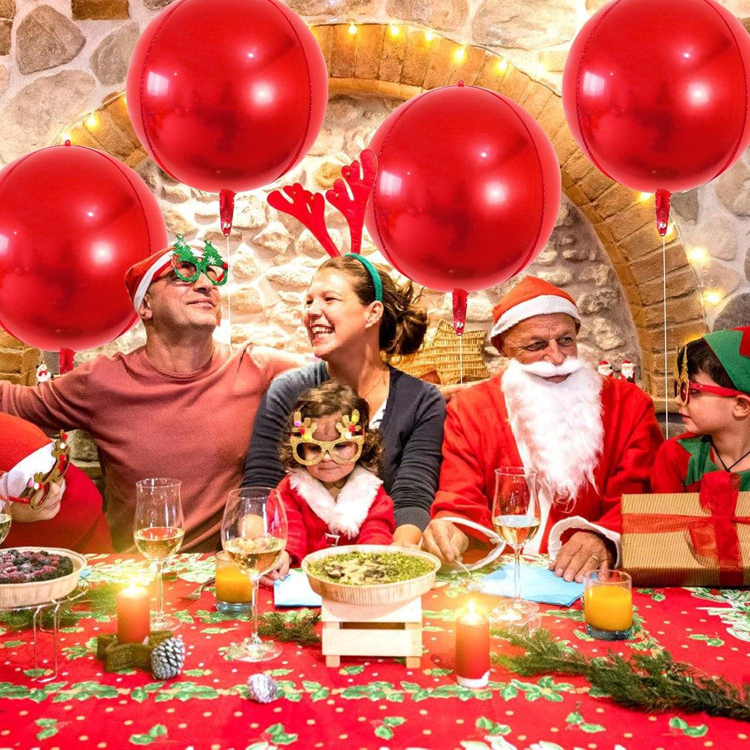 Weihnachten Folienballon Rot 22 Zoll 4D Luftballons Weihnachtsdeko