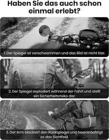 COICER Fahrradspiegel extra große Spiegelfläche Echtglas