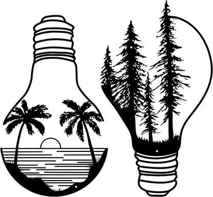 Moderne Metall Wald Wandkunst Set für Zuhause