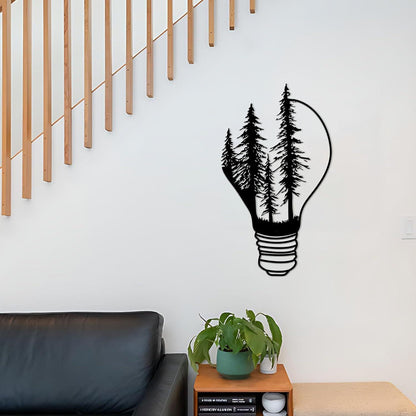 Metall Wald Wandkunst Natur Wald Dekoration 2er Set 40 x 23 CM