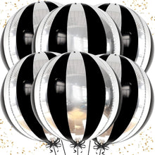 Silvester Deko Folienballon Schwarz Silber 22 Zoll 4D Happy New Year