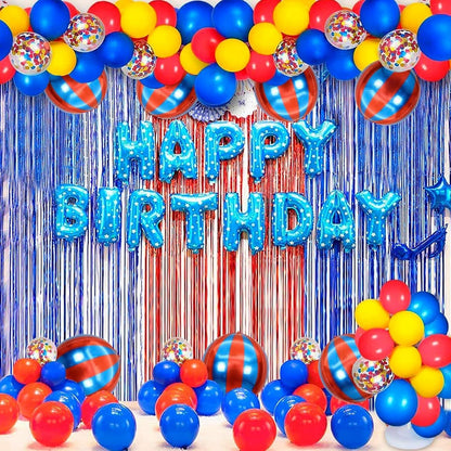 Luftballons Set Zirkus Party Deko 22 Zoll Blau Rot 6 Stück