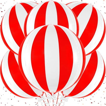 Luftballons Rot Weiß Zirkus Karneval Party Deko Helium Ballon