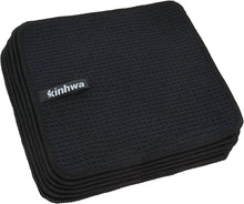 Schwarze Mikrofaser Spültücher, 20x20cm, 6er Pack, waschbar
