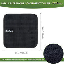 Schwarze Mikrofaser Spültücher 20x20cm 6er Set waschbar